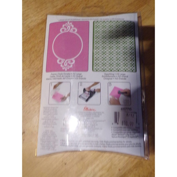 Sizzix Embossing Folders Circle Frame & Sparkling Set #657715 - Picture 3 of 4